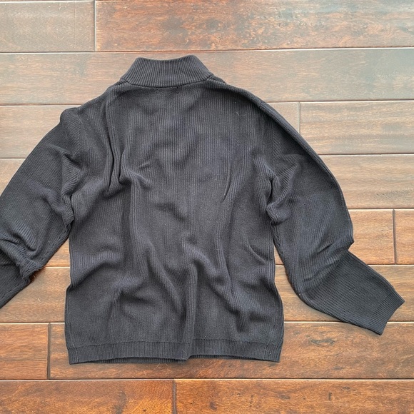 Calvin Klein Black 1/4 Zip Pull Over Sweater Size Large - Picture 5 of 7